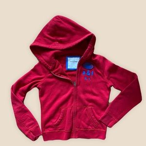 Abercrombie kids red hoodie sweater size large.